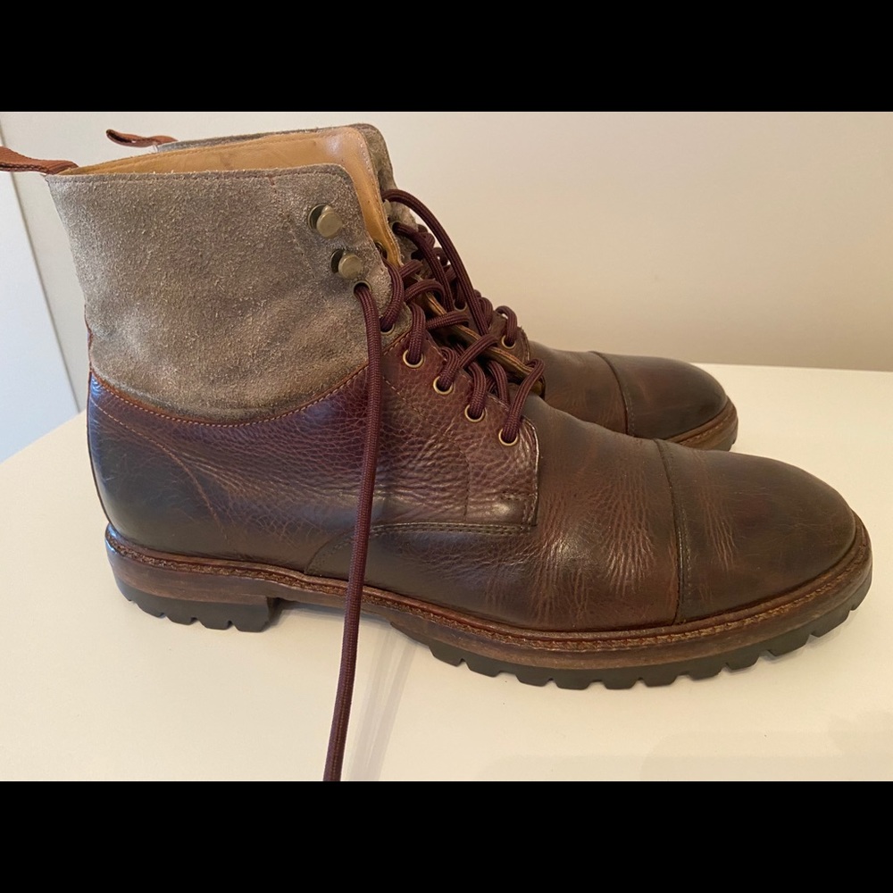 Men’s Cole Haan brown leather boots size 11.5.